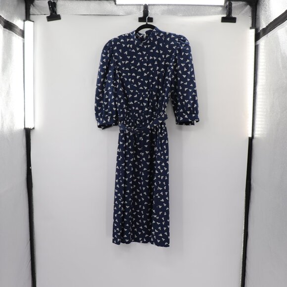 Vintage Samuel Blue 1980s Dress - Picture 1 of 9